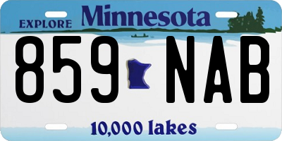 MN license plate 859NAB