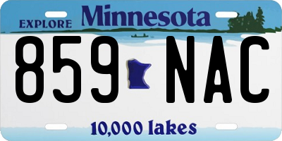 MN license plate 859NAC