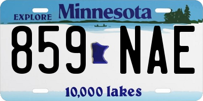 MN license plate 859NAE