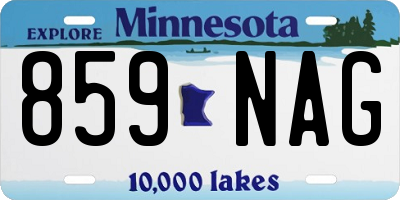 MN license plate 859NAG