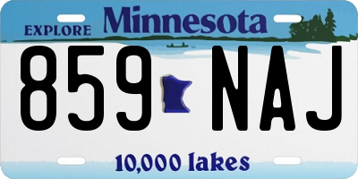 MN license plate 859NAJ