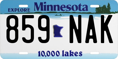 MN license plate 859NAK