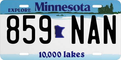 MN license plate 859NAN