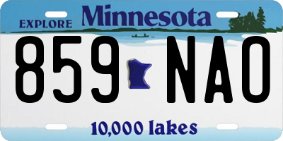 MN license plate 859NAO
