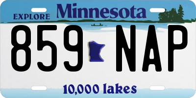 MN license plate 859NAP