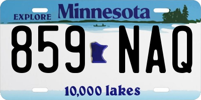 MN license plate 859NAQ
