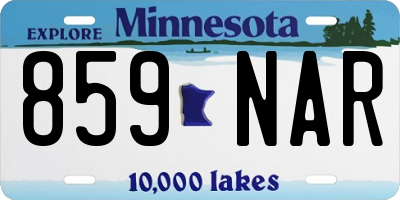 MN license plate 859NAR