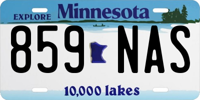 MN license plate 859NAS