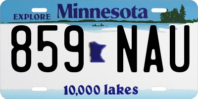 MN license plate 859NAU