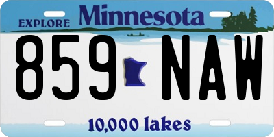 MN license plate 859NAW