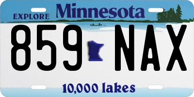 MN license plate 859NAX