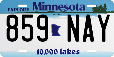 MN license plate 859NAY