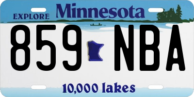 MN license plate 859NBA
