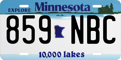 MN license plate 859NBC