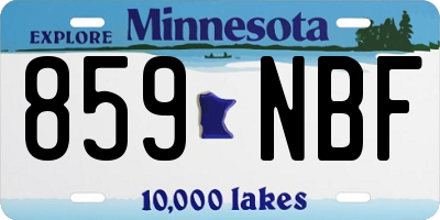 MN license plate 859NBF