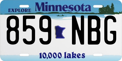 MN license plate 859NBG