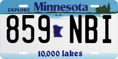 MN license plate 859NBI