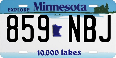 MN license plate 859NBJ