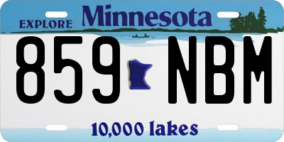 MN license plate 859NBM
