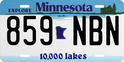 MN license plate 859NBN