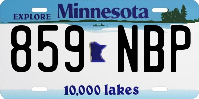 MN license plate 859NBP