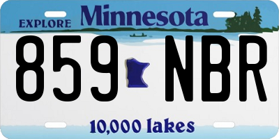 MN license plate 859NBR