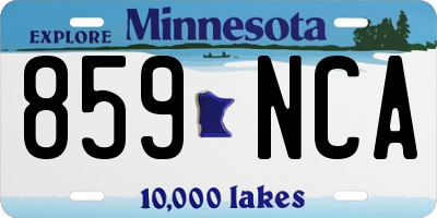 MN license plate 859NCA