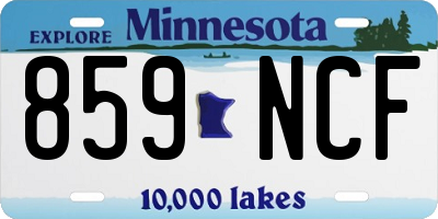 MN license plate 859NCF