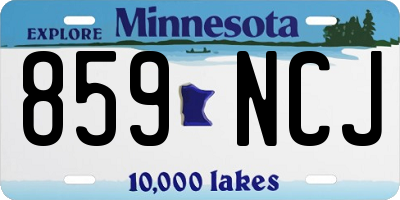 MN license plate 859NCJ