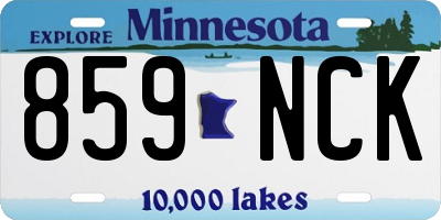 MN license plate 859NCK