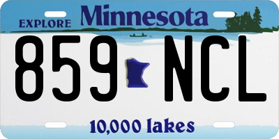 MN license plate 859NCL