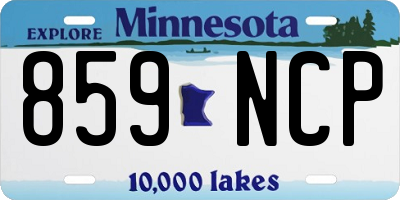 MN license plate 859NCP