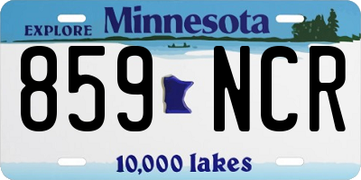 MN license plate 859NCR