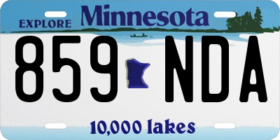 MN license plate 859NDA