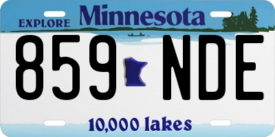 MN license plate 859NDE