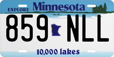MN license plate 859NLL