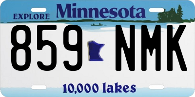 MN license plate 859NMK