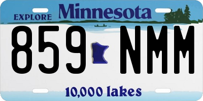 MN license plate 859NMM