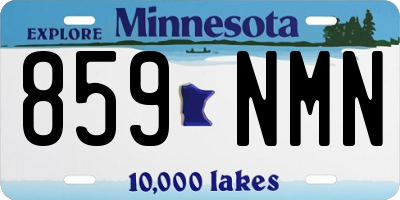MN license plate 859NMN
