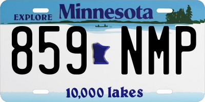 MN license plate 859NMP