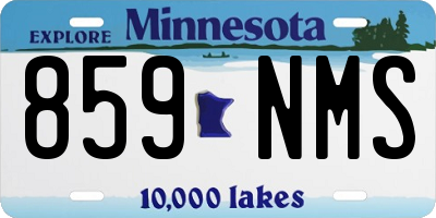 MN license plate 859NMS