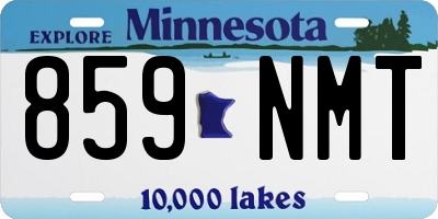 MN license plate 859NMT