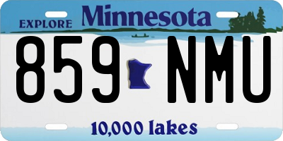 MN license plate 859NMU