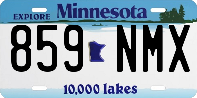 MN license plate 859NMX