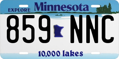 MN license plate 859NNC