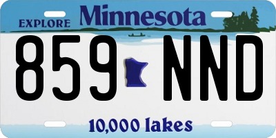 MN license plate 859NND