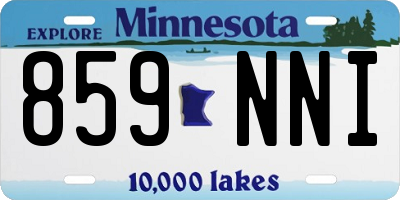 MN license plate 859NNI