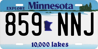 MN license plate 859NNJ