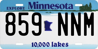 MN license plate 859NNM