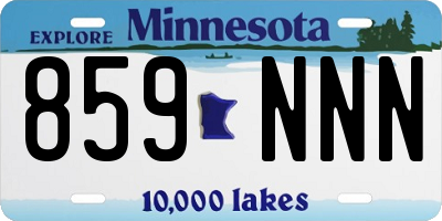 MN license plate 859NNN